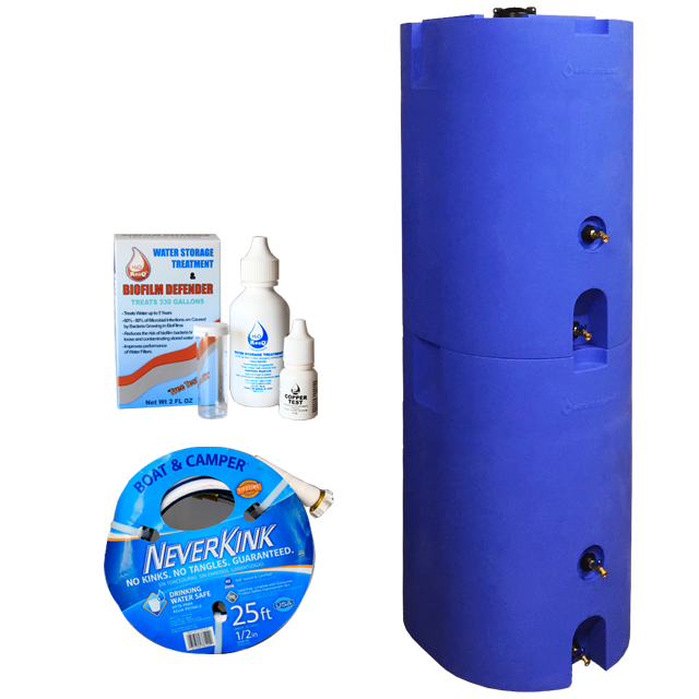 Two Tank 320 Gallon Water Storage Kit Geo Shelters Home